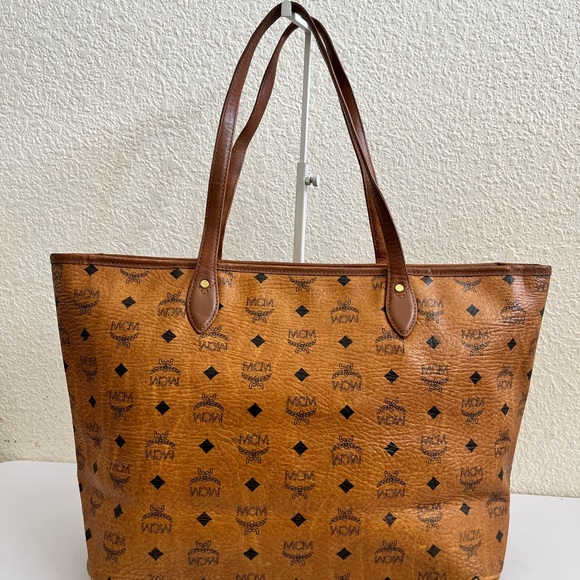 MCM Brown Logo Tote Bag - Picture 10 of 12